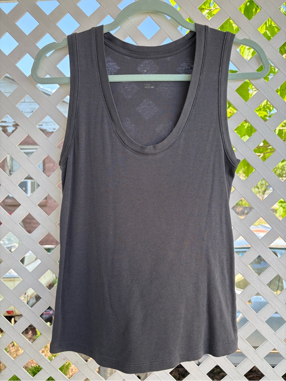 a new day Gray Scoop Neck Tank Top